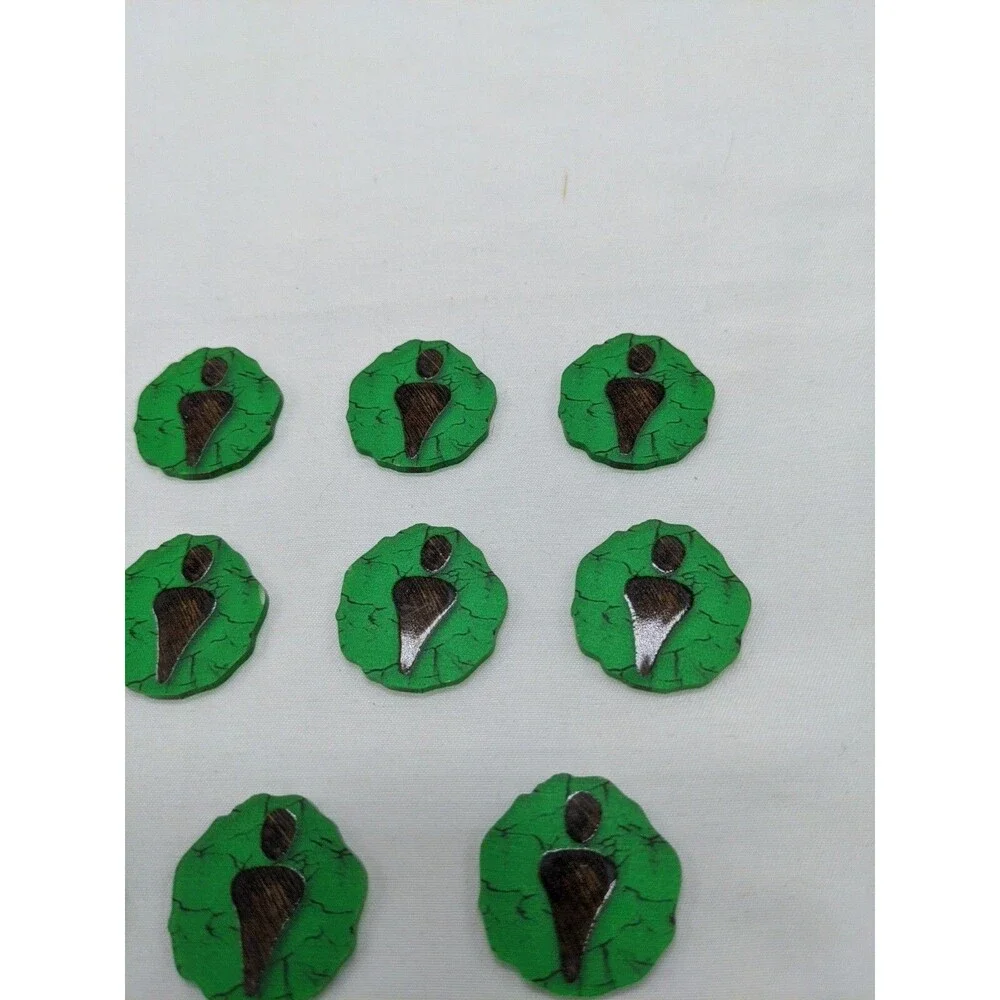 Lot Of (11) Spirit Island Acrylic Green Player 1 Turn Reminder Tokens